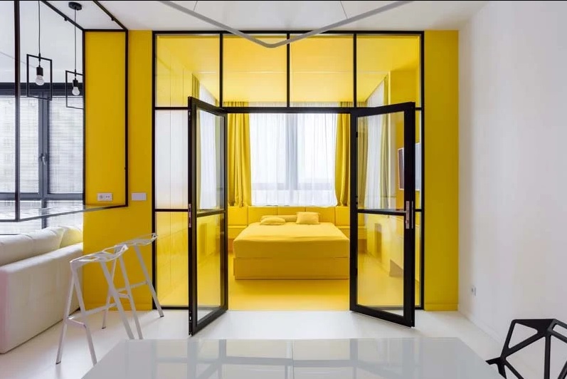 طراحی داخلی آپارتمان مسکونی براساس آثار هنری پیت موندریان