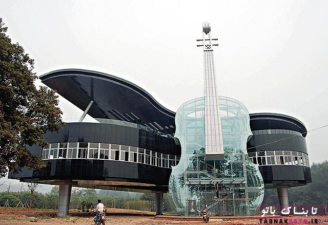 معماری هنرمندانه دانشکده موسیقی در چین